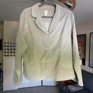 J.Jill Soft Fine Cord Light Gray Blazer
